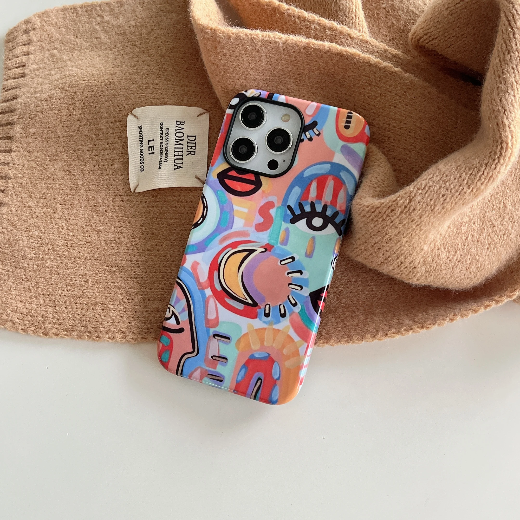 Random Abstract Oil Painting Case for iPhone