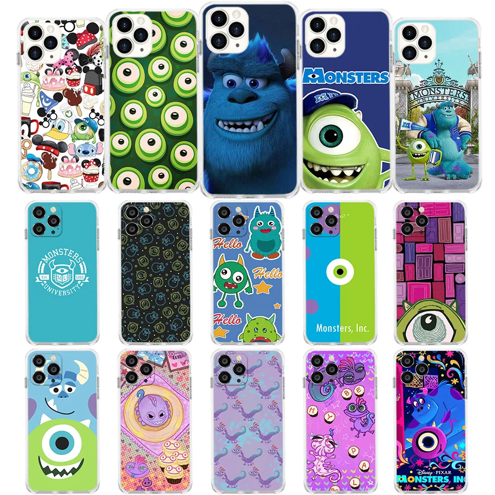 Custodia Morbida Un-28 Monster Inc University Per Moto G5 G5S G6 E5 G7 G8 G9 Plus Play Power