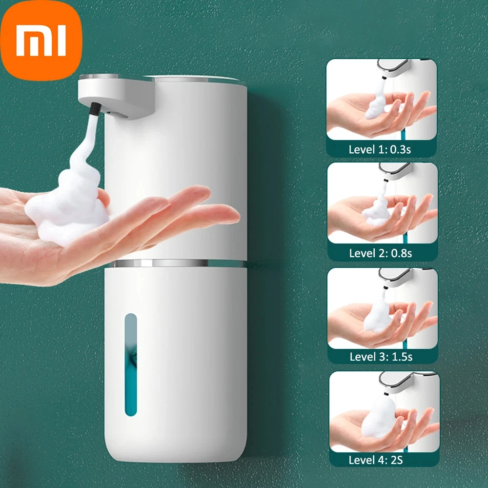 샤오미 380ML 자동 거품 비누 디스펜서 욕실 스마트 세탁 핸드 머신 USB 충전 화이트 고품질 ABS 소재 