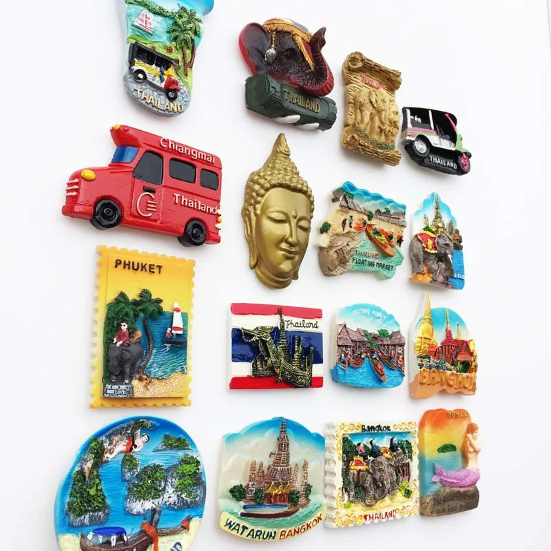 TukTuk Thailand 3D Refrigerator Magnet - Handmade Travel Souvenir, Home Decor