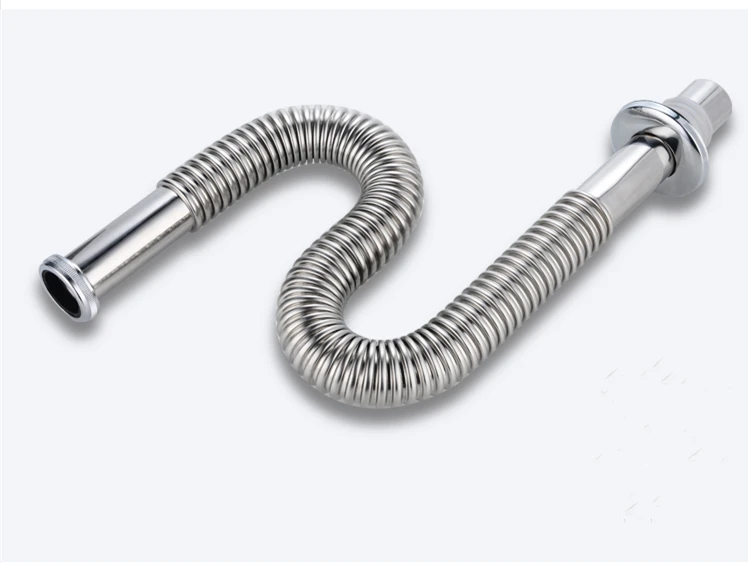 Stainless Steel Kitchen Sink Drain Pipe Long Deodorant Plug Sink Drain Sewer Floor Kitchen Faucet Accessories