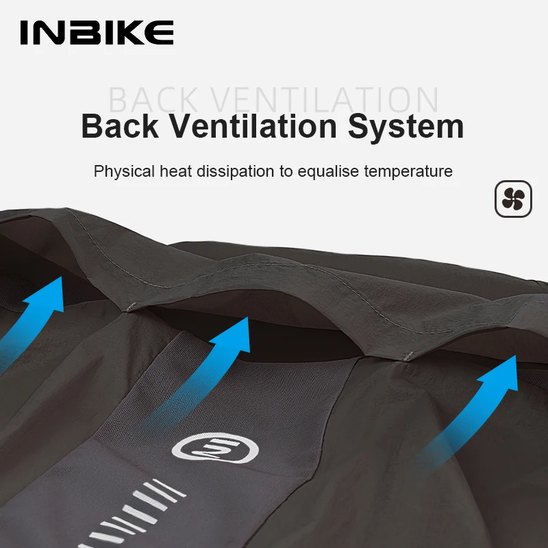 INBIKE 여성용 사이클링 조끼 민소매 러닝 레인 자켓 경량 MTB 자전거 의류 윈드 브레이커 포켓이있는 반사