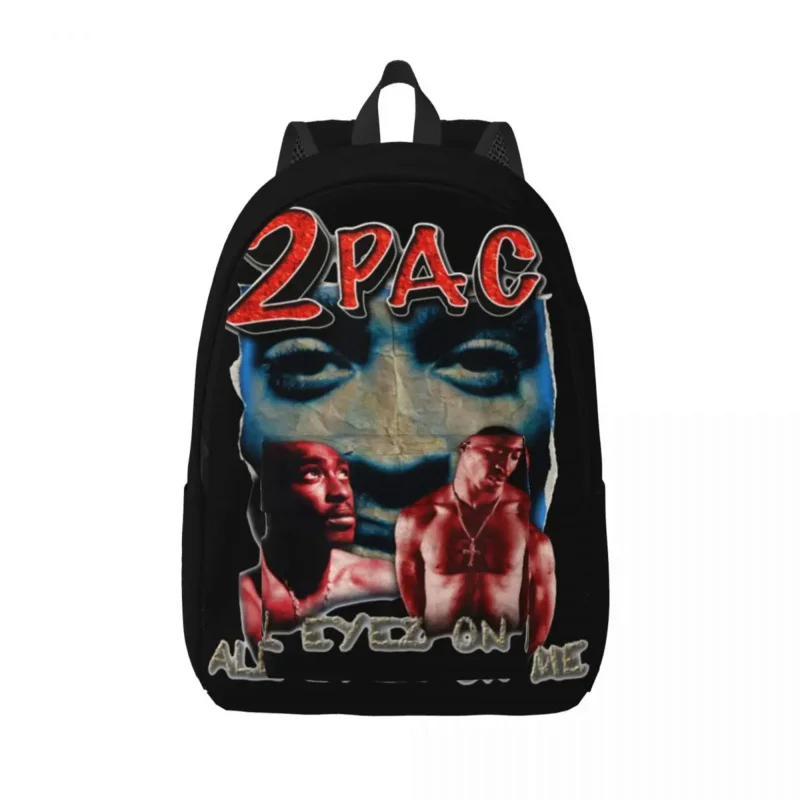 Tupac 2pac All Eyez On Me Fashion Backpack Student Hiking Travel Heavy Music Daypack for Men Women College Canvas Bags