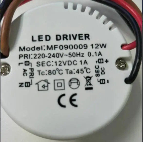 10pcs Round 12V 1A Constant Voltage Switching Power Supply 12W LED Driver 220V 240V Adapter CE UKCA Proved Lighting Transformers