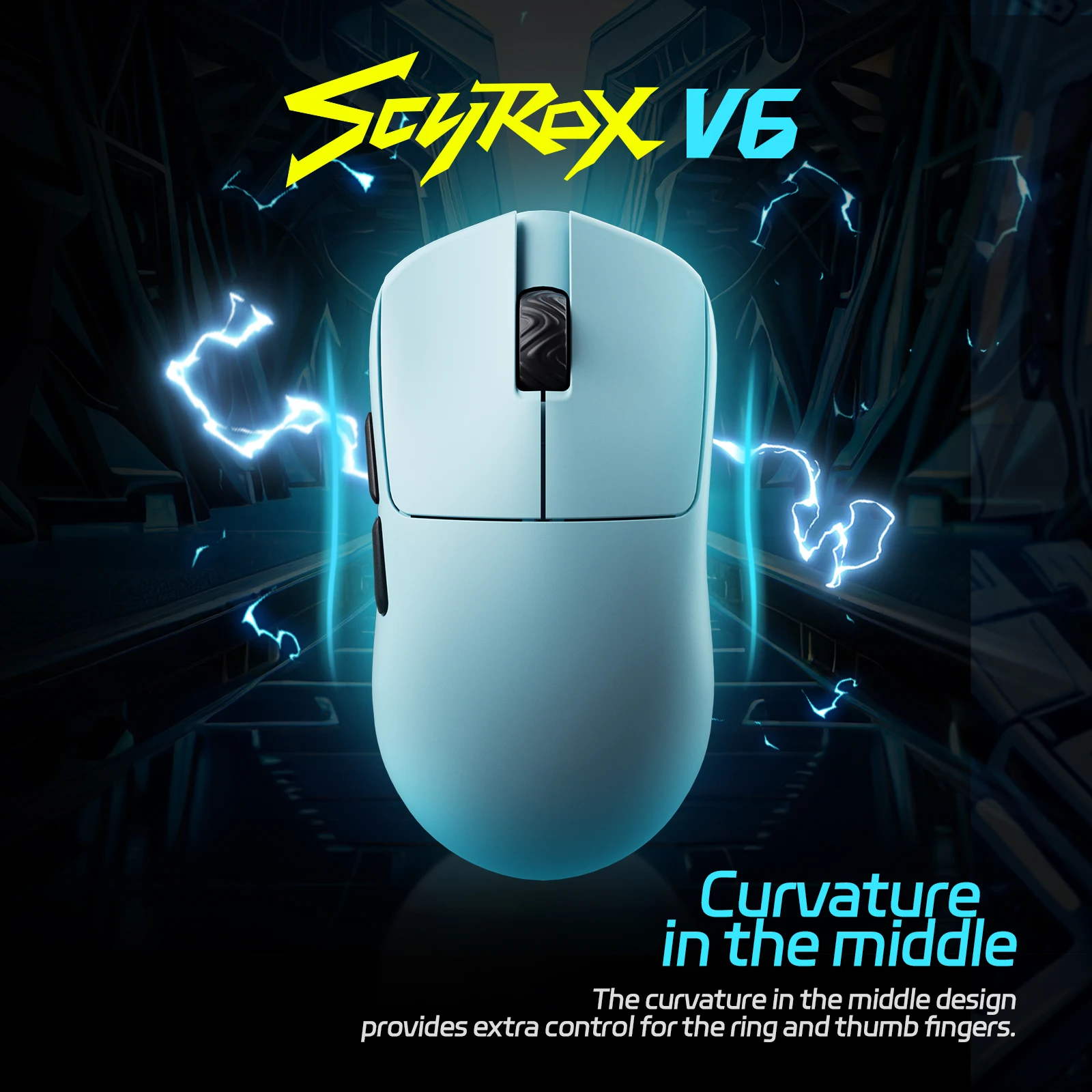 SCYROX V6 ゲーミング マウス、Pixart 3950、Omoron スイッチ