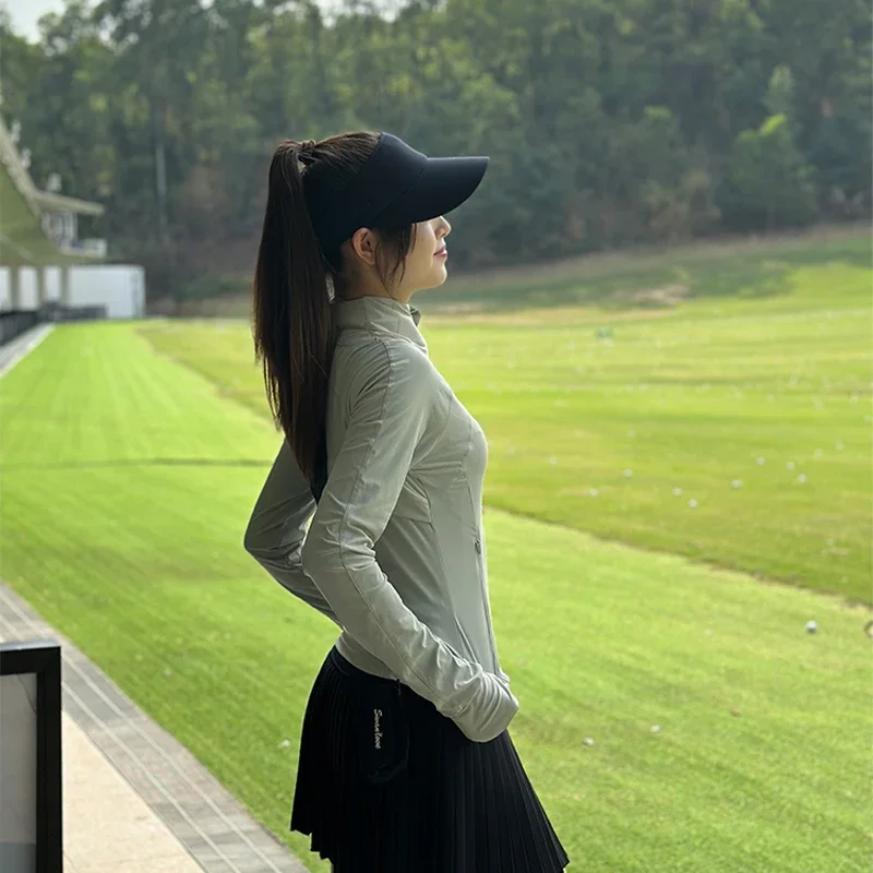 SG Ladies Sunscreen Coat Zip Stand Collar Jacket Spring Summer Sports Long Sleeve Shirt Windbreaker Ladies Thin Golf Wear