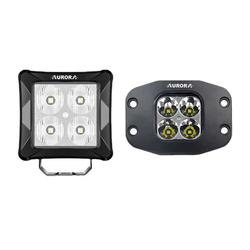 AURORA Car accessories LED Fog Light pod Bar 2PCS 28W 2inch work Light Pod Off Road Waterproof 12V 24V