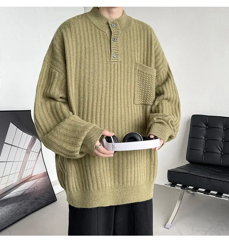 Description Picture 6 of itemNew in Sweaters Pullover Knit Korean Popular Clothes Men's Winter Sweater Male Jumper Luxury Clothing Knitwear Solid