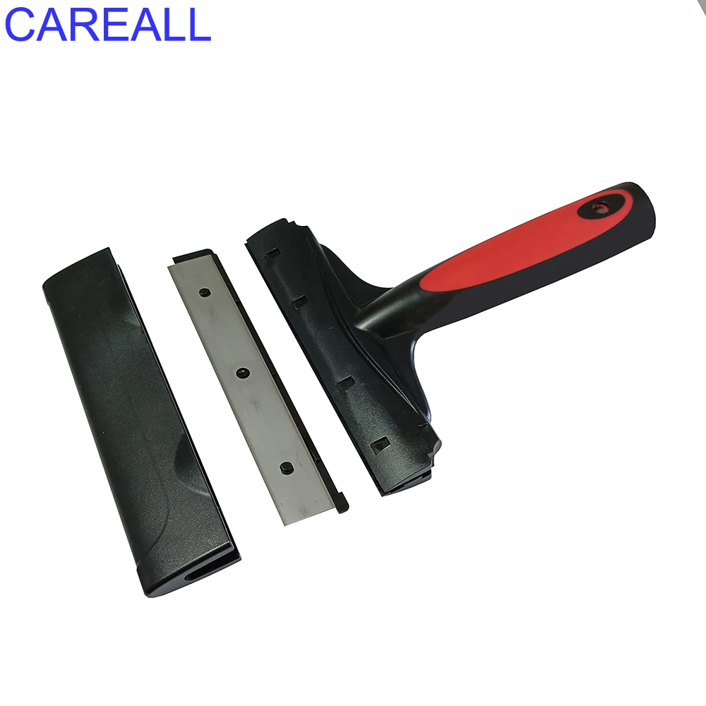 CAREALL 면도날 스크레이퍼 청소용 15cm 스틸 블레이드 접착 라벨 데칼 스티커 제거기 창문 유리 자동차 주방 도구
