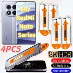 4 - Pack Premium High Definition Tempered Glass Screen Protectors (For Redmi note11E)