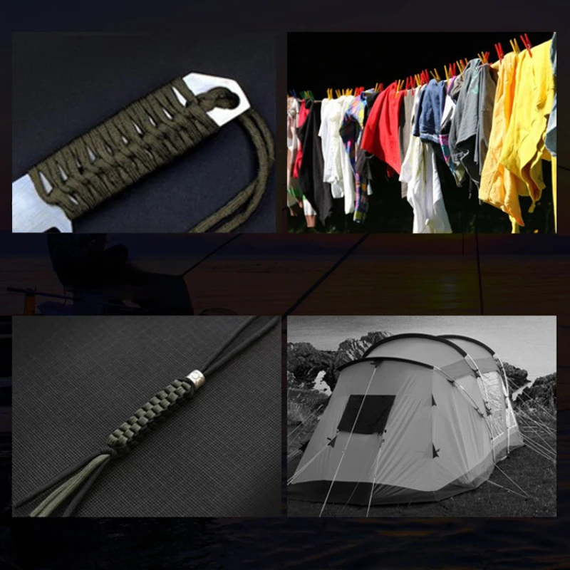Paracord Rope Outdoor 6mm 15 Core Umbrella Rope 10m 550 Multifunctional Paratrooper Rope Rescue Climbing Tent Canopy Reflective