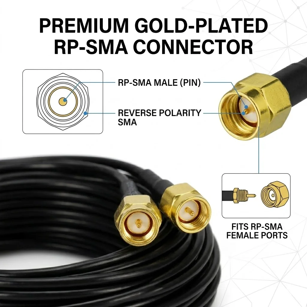 WiFi 6E Tri Band 6GHz 5GHz 2.4GHz Antenna for PC