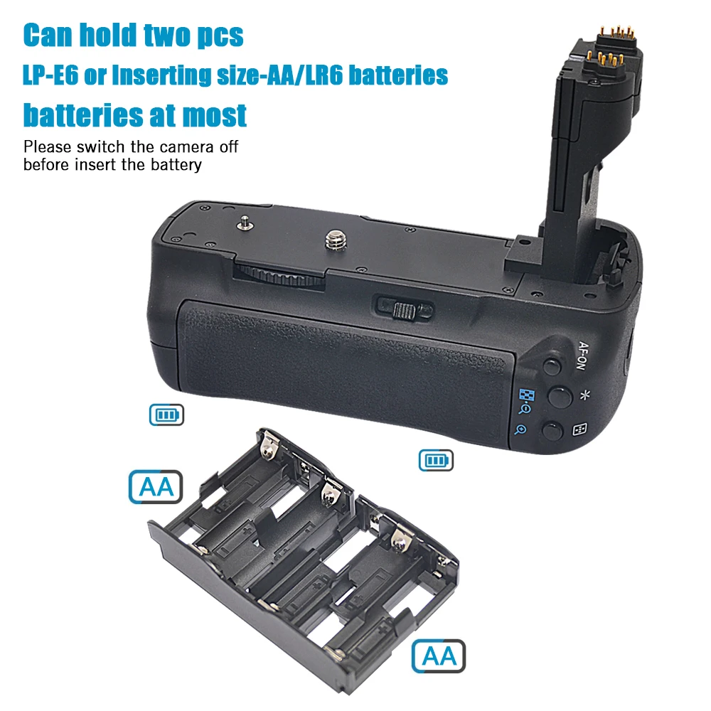 Mcoplus BG-5DII Vertical Battery Grip for Canon EOS 5D Mark II 5D2 5DII DSLR Camera as BG-E6 Work with LP-E6 Battery