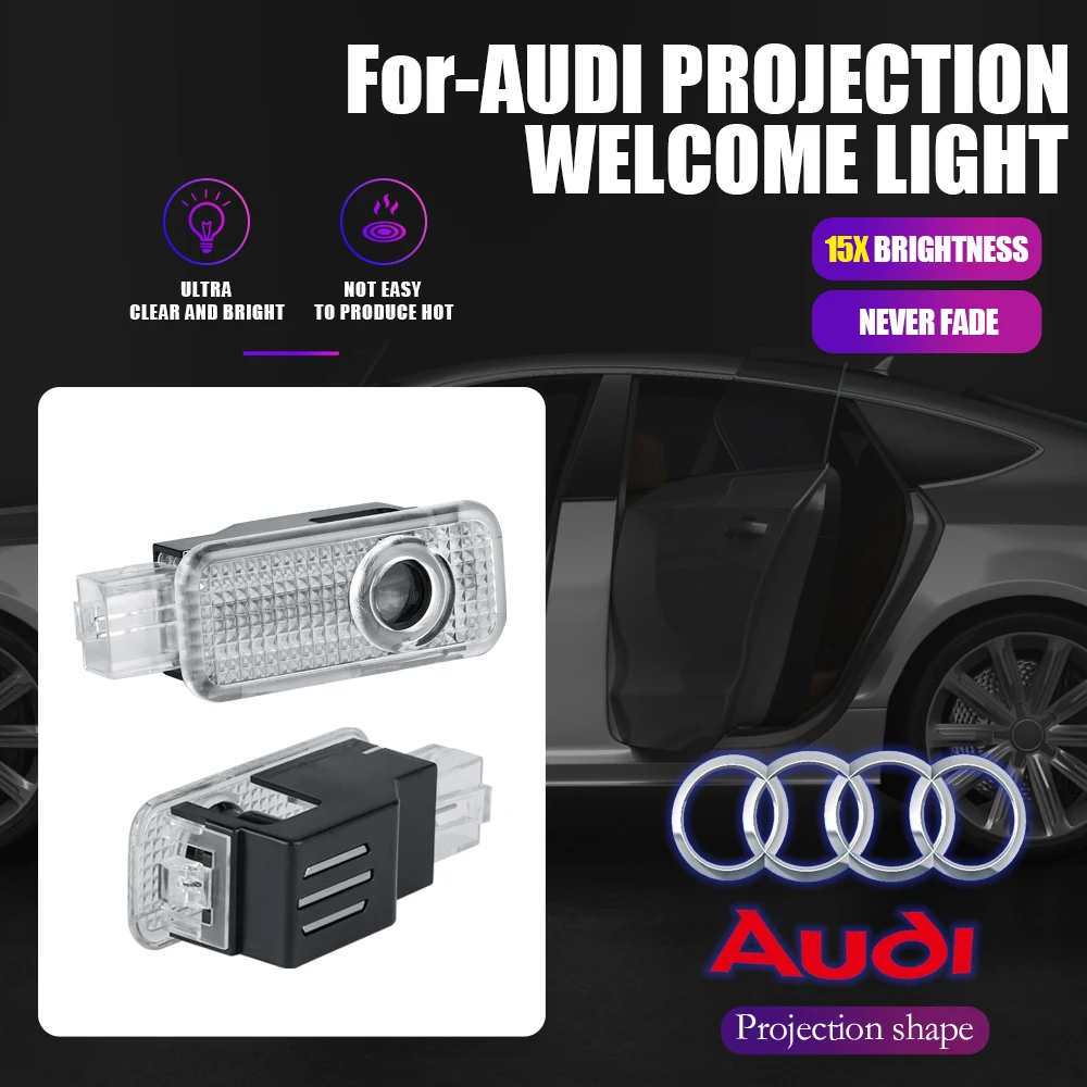 Logo d'éclairage d'entrée compatible avec Au-di A1 pour projecteur