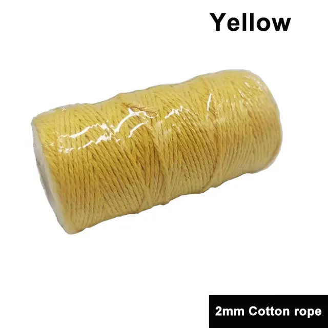 100M/Roll 100% Cotton Rope colorful twine Macrame cord string thread DIY Home Textile Wedding Decorative supply 