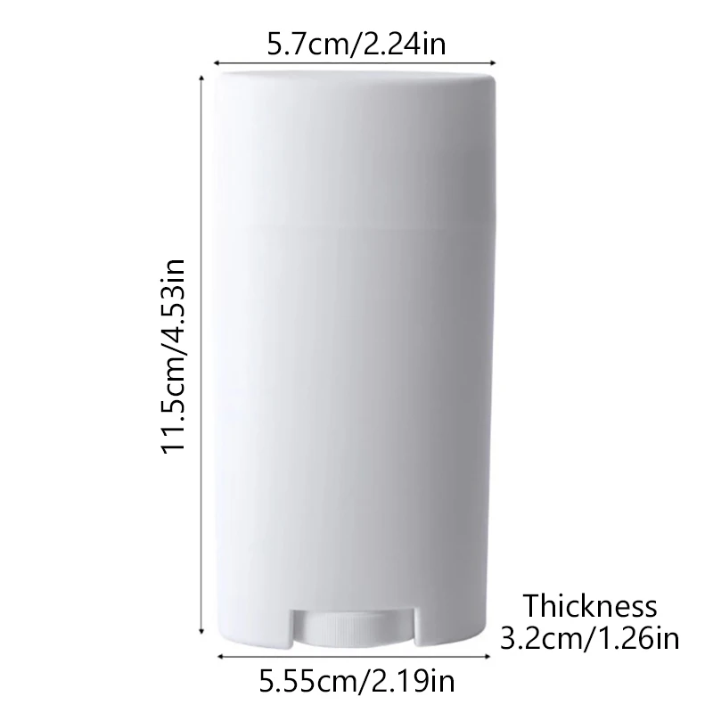 Refillable bottle 75g refillable perfume deodorant containers empty lip balm tube plastic white portable cosmetic lipstick tubes