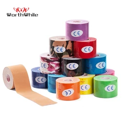 WorthWhile 6 Pcs Kinesiology Tape Athletic Recovery Elastic Tape Kneepad Muscle Pain Relief Knee Pads for Gym Fitness Bandage