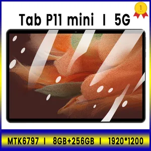 P11 – MINI tablette Pc de 8 pouces, avec processeur Android 10, MTK6797, Deca Core, 256x1920, réseau 4G et 5G, 1200 go de ROM