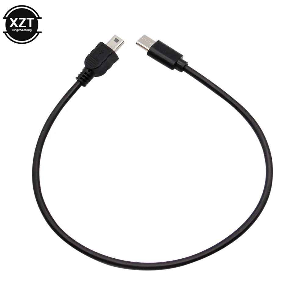 30cm USB Type C 3.1 Male To Mini USB 5 Pin B Male Plug Converter OTG Adapter Lead Data Cable for Macbook pro Digital Camera images - 6