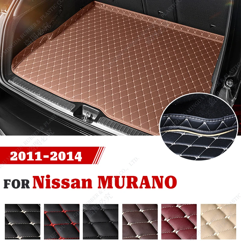 

Wearing-Resistant PU Leather Car Trunk Mat For Nissan MURANO 2011 2012 2013 2014 Custom Waterproof Cargo Liner Boot Carpets