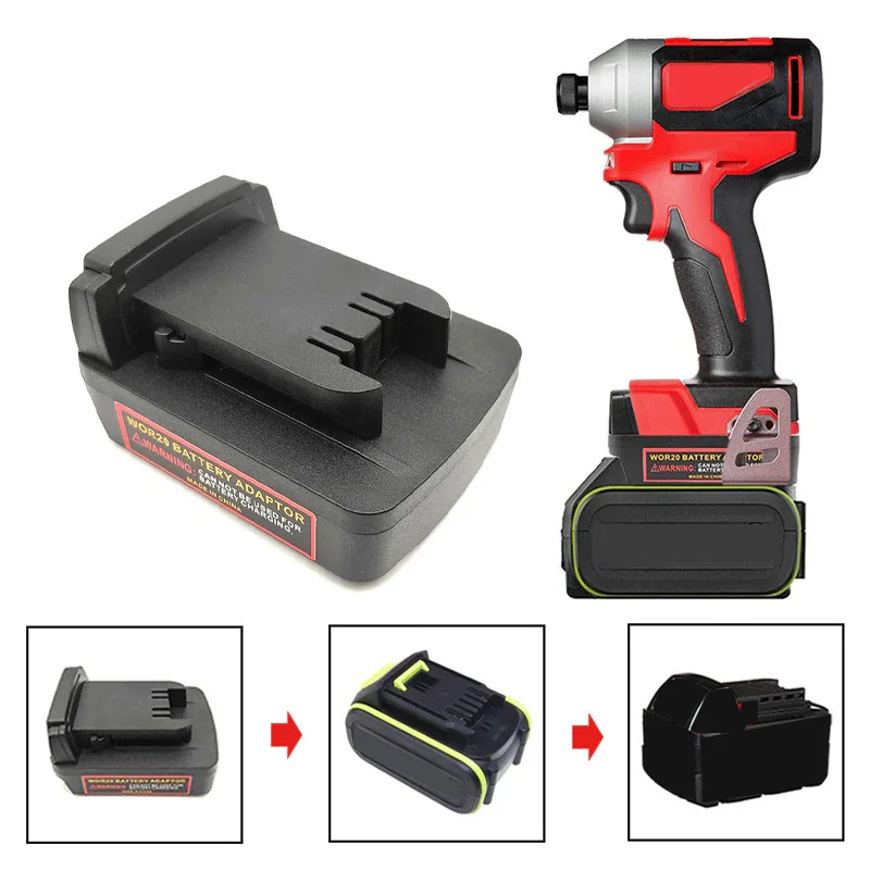 

Adapter Converter for Worx 20V 5Pin Li-ion Battery Convert To for Milwaukee 18V Lithium Battery Replacement Power Tool Drill Use