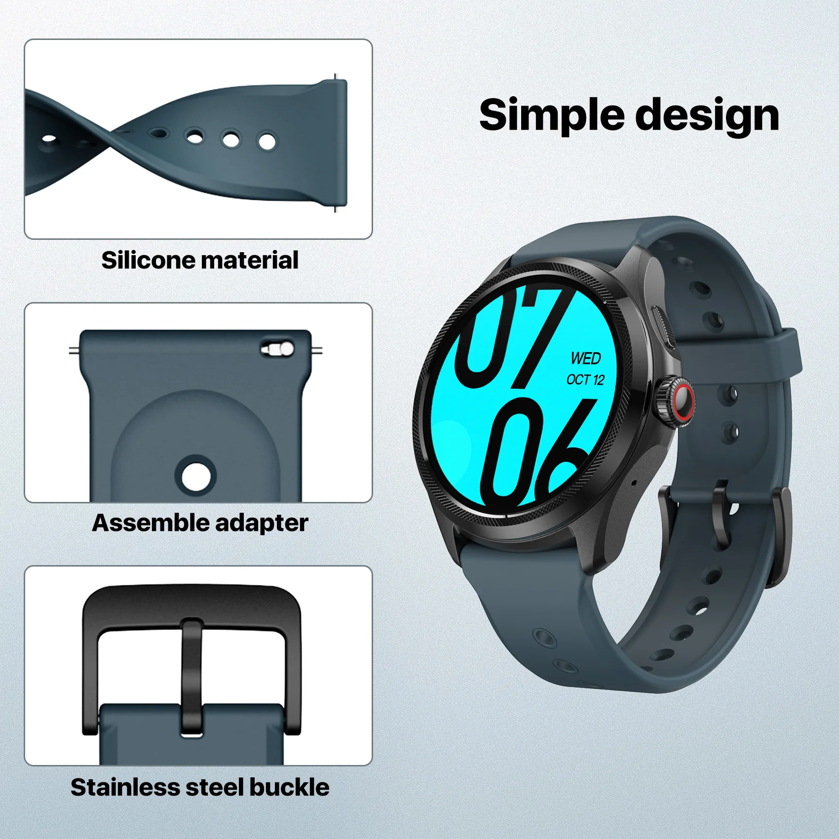 TicWatch Pro 5 ð  ü, Ǹ  ð Ʈ, 24mm ʺ
