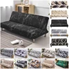 Printed Futon Cover Stretch Sofa Bed Cover Armless Sofa Covers with Elastic Bottom for Living Room Bedroom Furniture S/M/L sizes 1