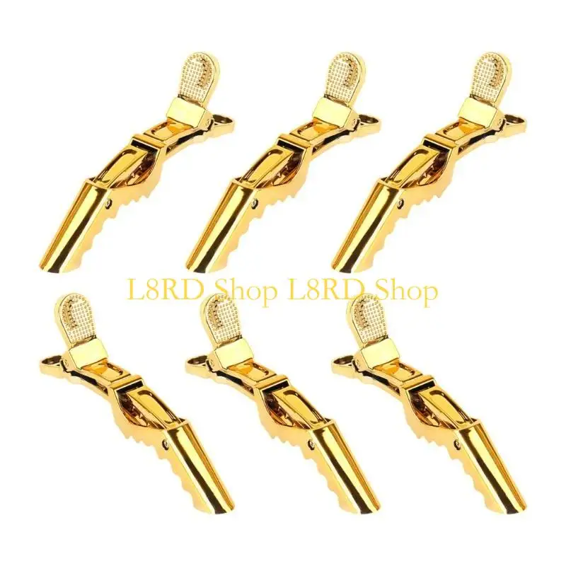 L8RD 6Pcs 여성용 헤어 클립 악어 헤어 클립, 헤어 스타일링 섹션 클립