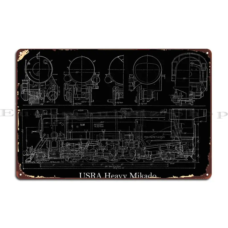 Usra Heavy Mikado Train Metal Platform Poster Personalizza Kitchen Pub Plates Murale Kitchen Tin Sign Poster