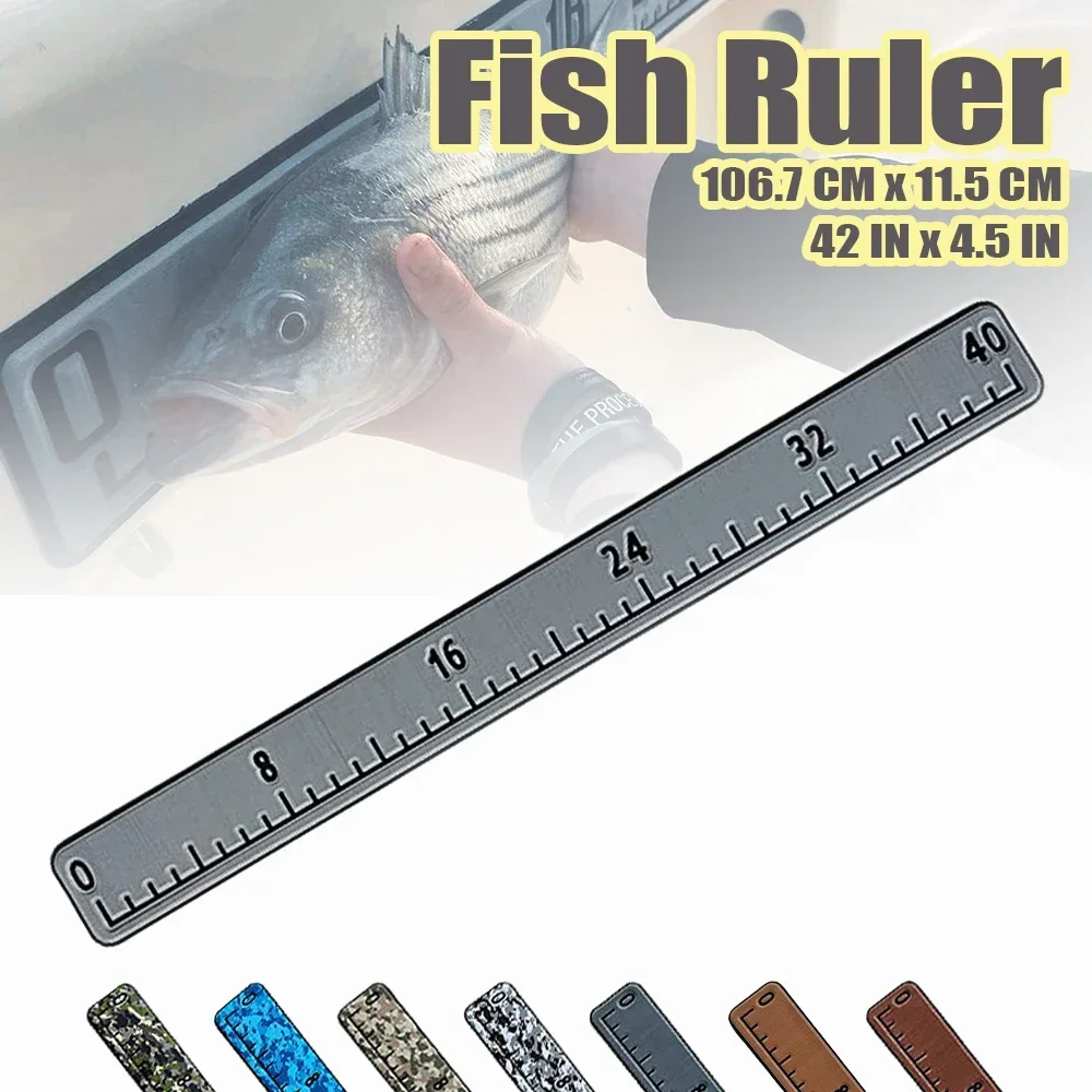 100cm EVA Foam Fish Ruler for Fishing Boats Yacht Non-skid Surface Strong Self Adhesive Pad Waterproof Fishing Measurement