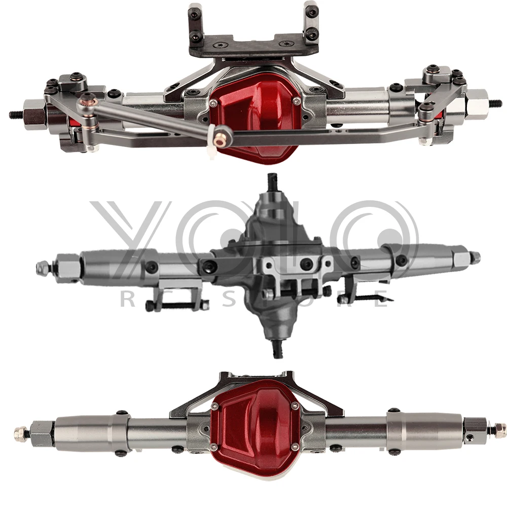 Metall legierung vordere mittlere hintere gerade Achse mit Servo basis für 1/10 rc Rock Crawler Auto axial scx10 rc 4wd d90 Upgrade-Teile