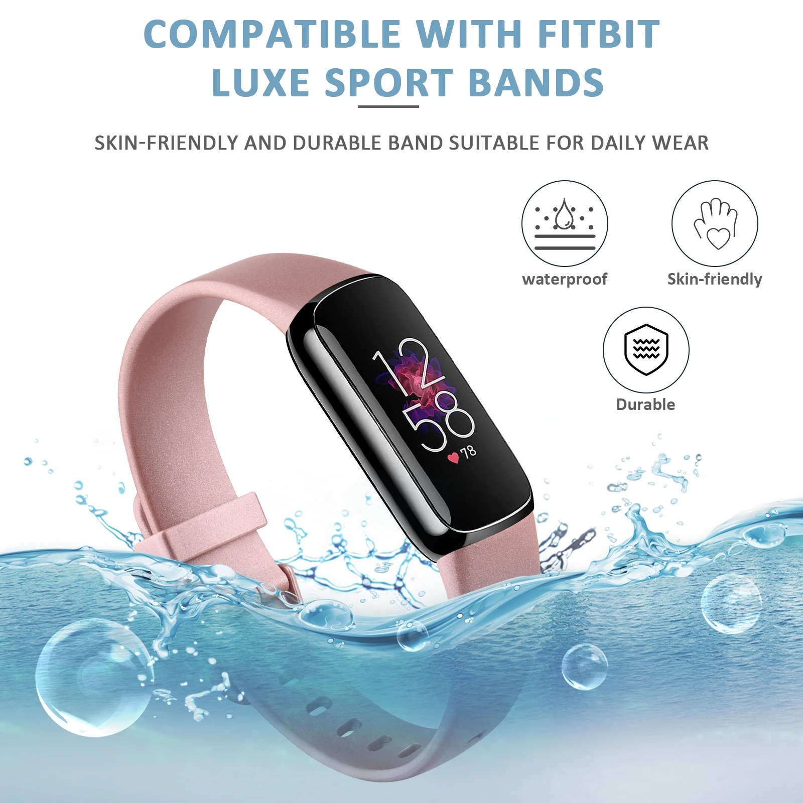 Elegant Soft Wristband Replacement for Fitbit Luxe - Premium Watch Strap Accessory