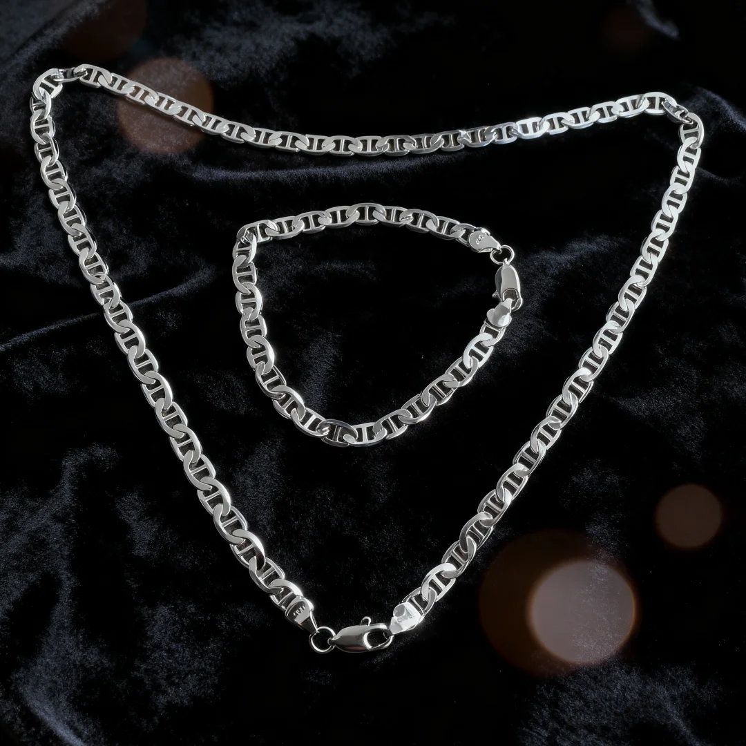 인기 브랜드  특별 6MM 체인 목걸이 팔찌 주얼리 세트 여성용 패션 부티크 액세서리 선물