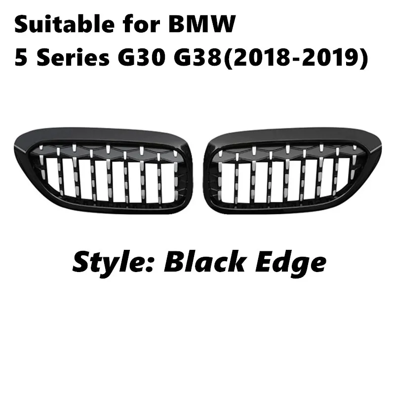 프론트 키드니 그릴, BMW 5 시리즈 G30 G38 2018-2019 다이아몬드 그릴, 유성 스타일 프론트 범퍼 그릴, 자동차 스타일링 수리