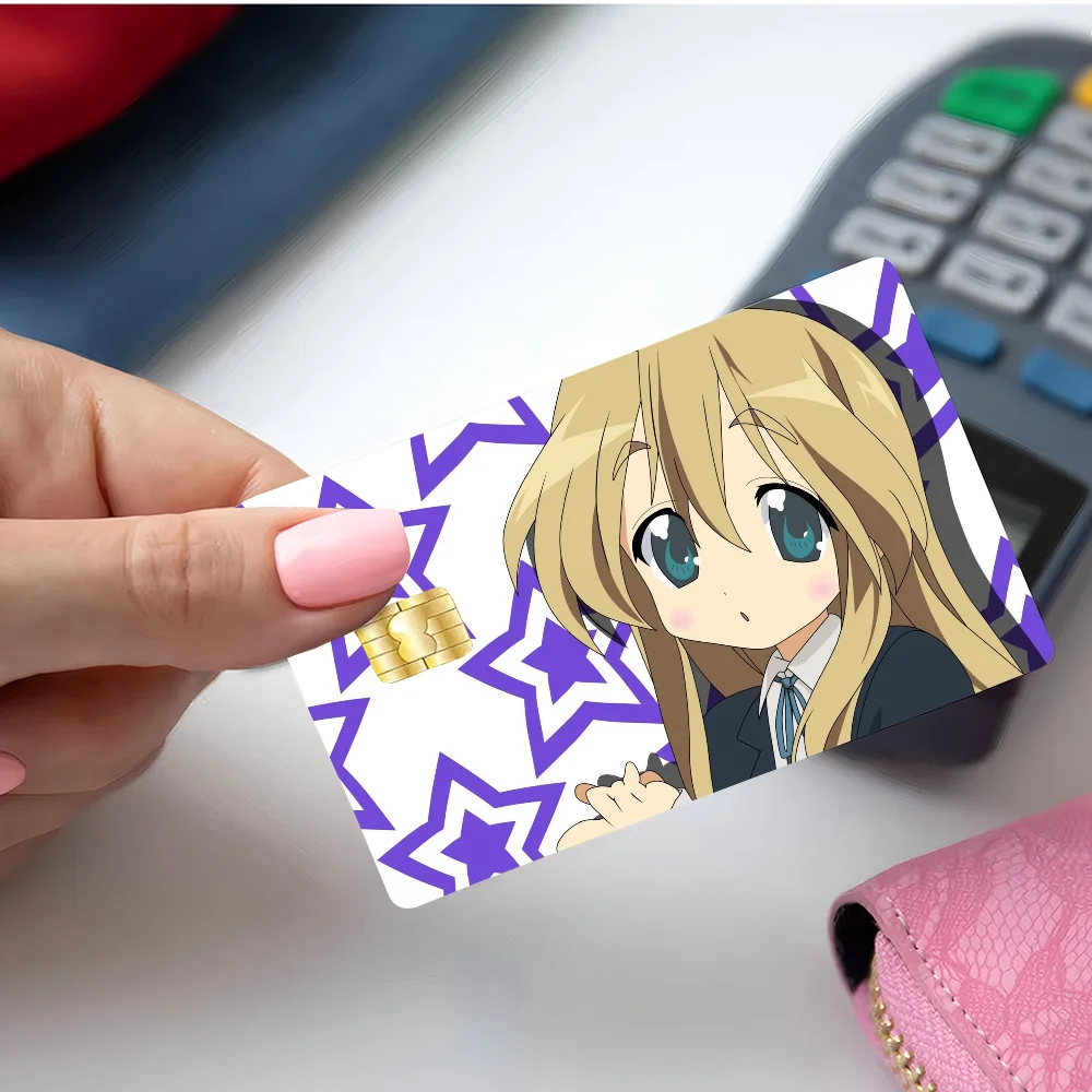 Lucky Star Anime Cartoon Skin Stickers Film Tape Case For Big Credit Debit Card Front Side