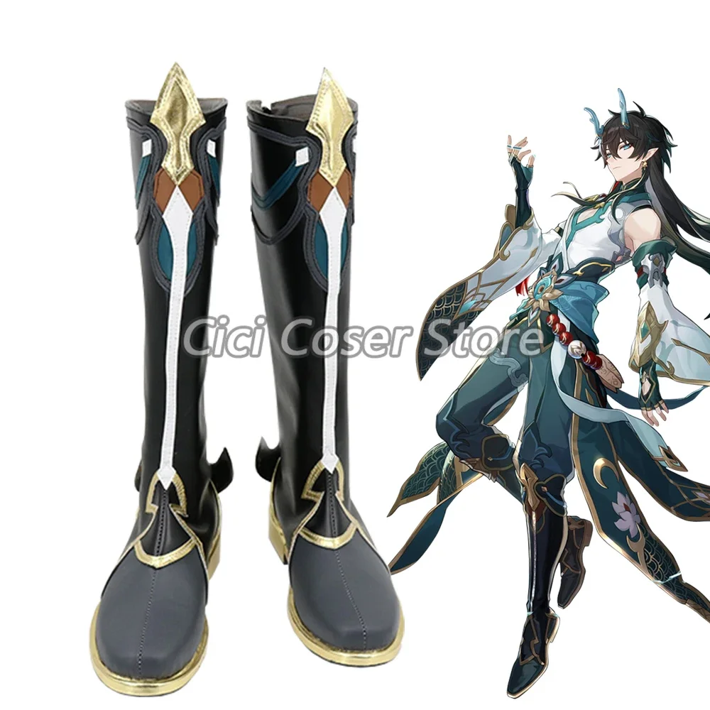 

Dan Heng Imbibitor Cosplay Boots Anime Game Honkai Star Rail Cosplay Shoes Men Women Halloween Party Carnival Roleplay Shoes