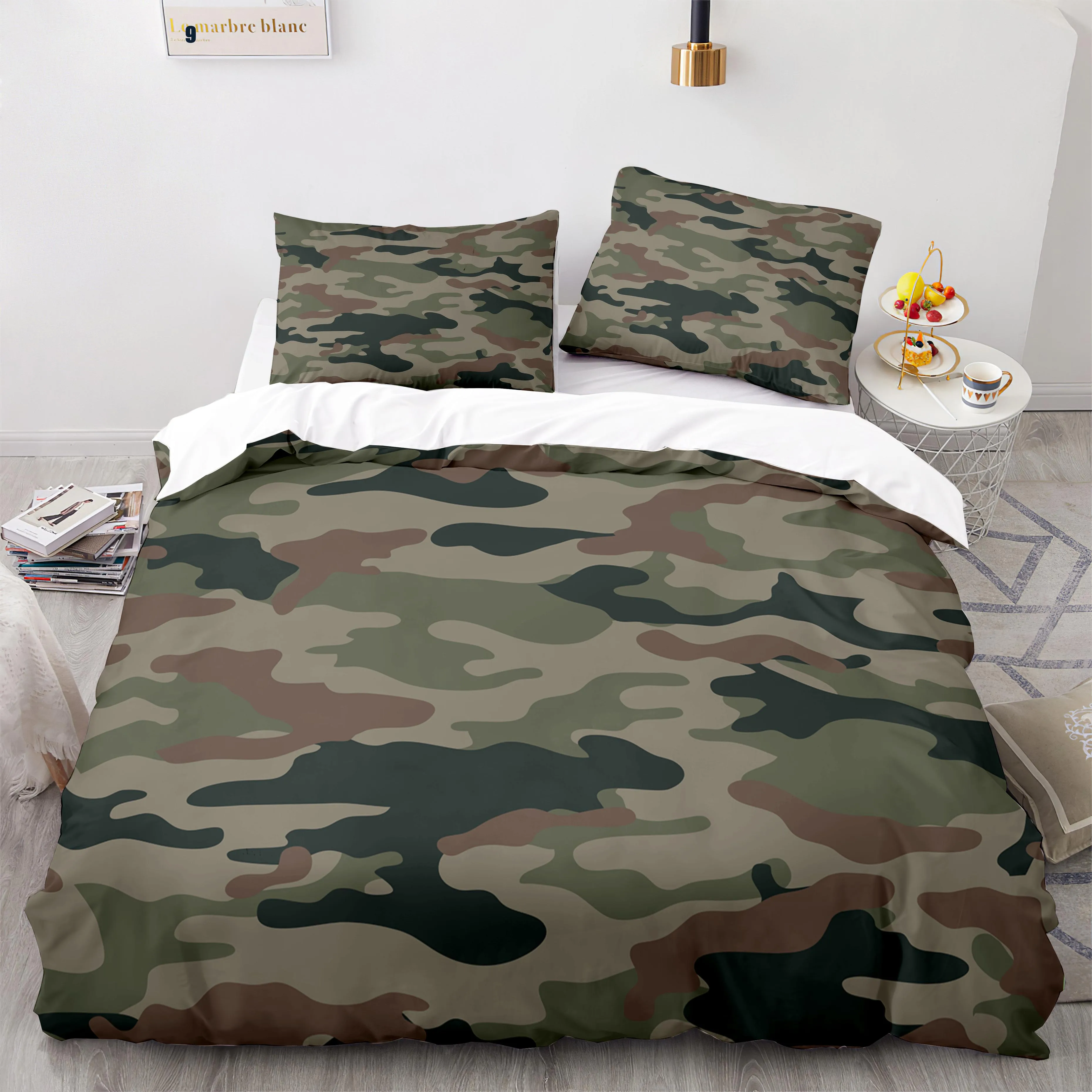 Camouflage 3D Printed Bedding Set Duvet Covers Pillowcases Comforter Bedding Set Bedclothes Bed Linen 