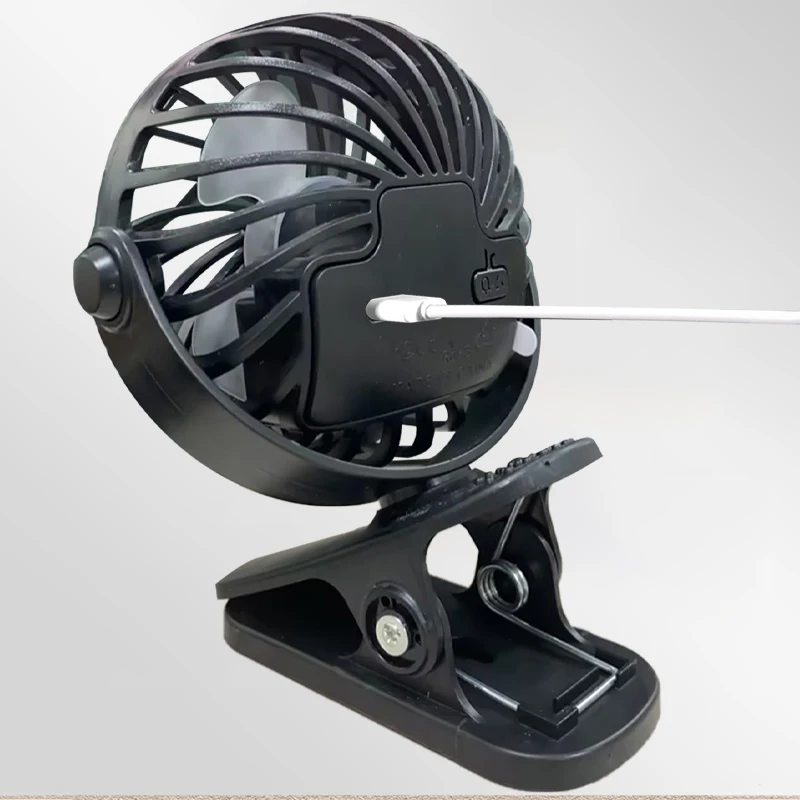 Mini clamp small fan, USB charging, 360 degree rotatable three speed speed controller suitable for outdoor and indoor use 2
