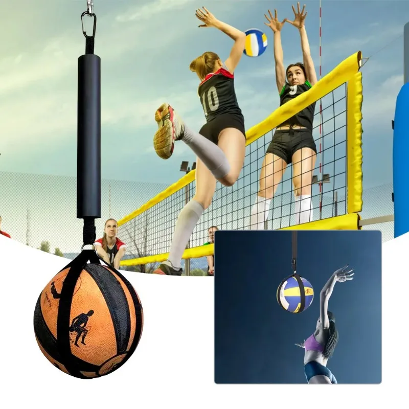 1Pcs Volleyball Jumping Trainer Adjustable Hanging Height Assisting Device Spin Belt Throwing and Spiking Ball Training Belt