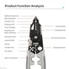 Wire Strippers 28-in-1 Multifunctional Powerful Cutting and Peeling Pliers for Electricians Insulated Handle 4