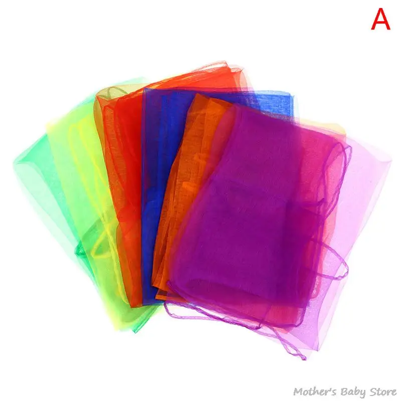 6PCS/SET Montessori Early Educational Gymnastics Scarves For Outdoor Game Toys Dancing Juggling Towels Gym Towel Dance Gauze