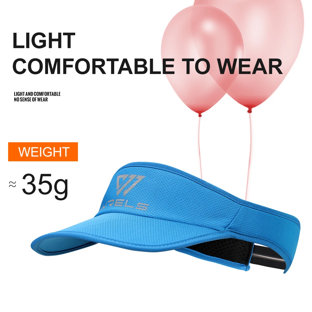WRELS 1PC Sports Empty Top Hat Marathon Running Cross-Country Quick-Dry Sun Hat Sweat-Absorbing Sunscreen Hat for Men and Women