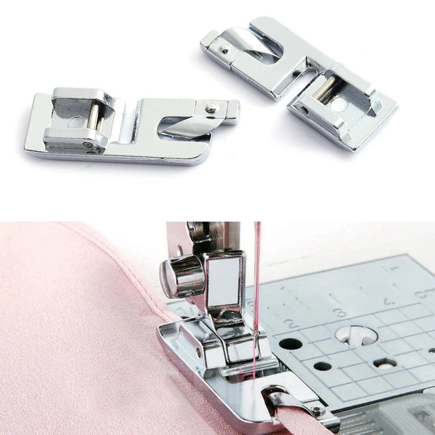 HM-9907 Domestic Multi-Function Machine ,Compatible With Brother,Janome,Singer,Feiyue Shell Hemmer Presser Foot,Metal Material 