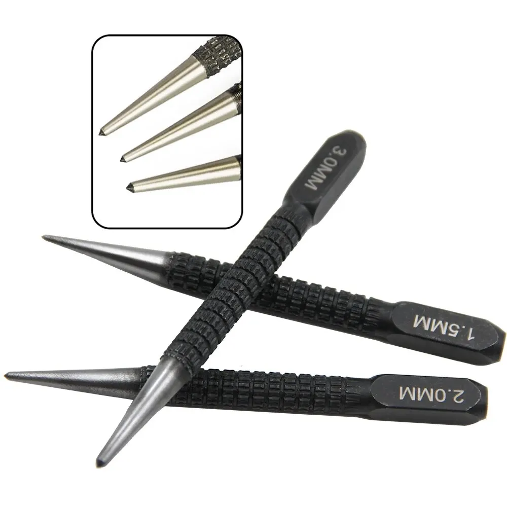 3 PIECE HARDENED STEEL NAIL PUNCH SET DIY Tool