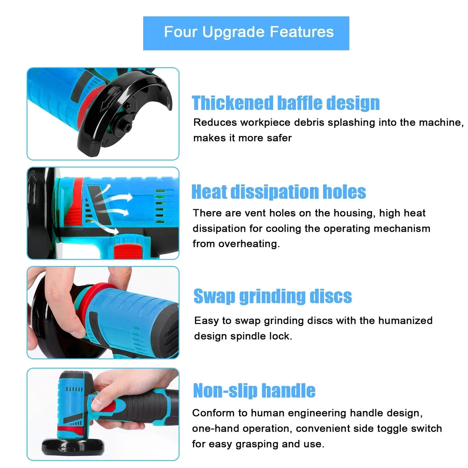 Cordless Mini Angle Grinder 12V Brush Cutting Machine Portable Small Polishing Tool with Saw Blade for House Cutting