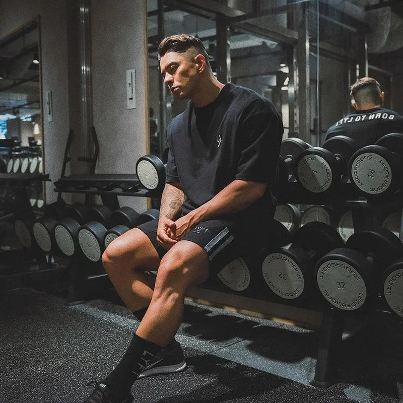 Fitness Short Pants Men's Casual Running Sports Shorts Elastic Band Spring Summer Muscle Fitness Brother Shorts