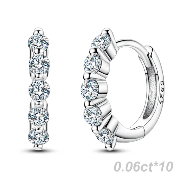 S925 Sterling Silver Classic Moissanite Earrings