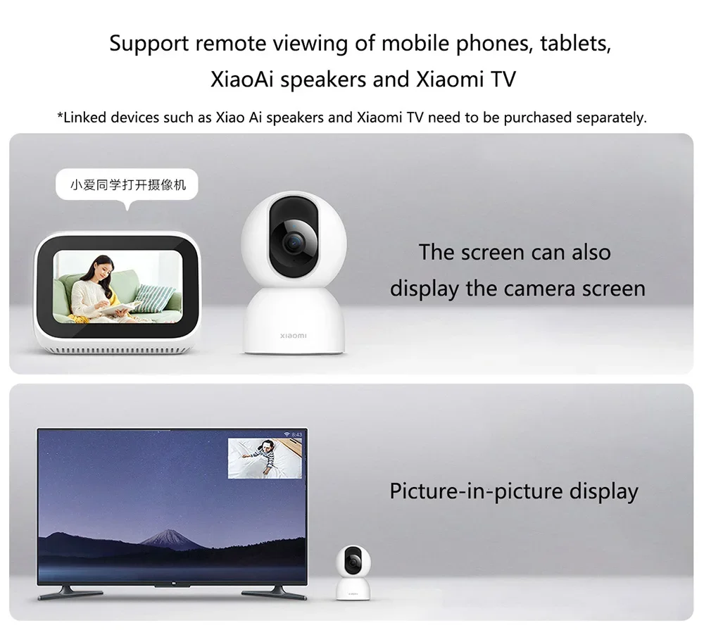 Xiaomi Smart IP Camera 2 PTZ Version 2.5K 1440P Full Color Night Vision Home Security AI Face Recognition Work with Mi Home App 5