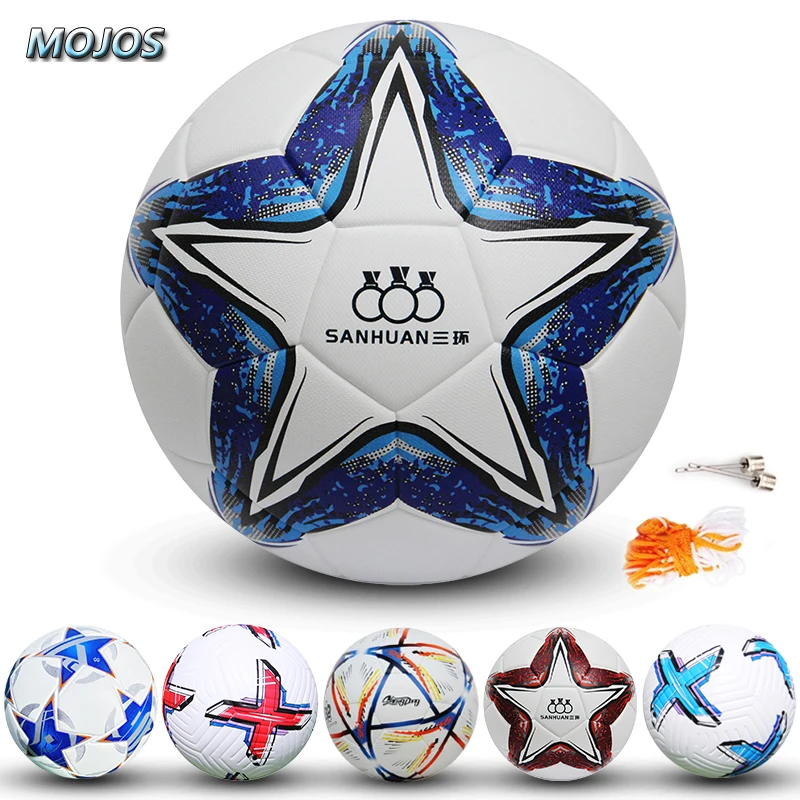 

High Quality Soccer Balls Official Size 5 PU Material Match Training Football Goal Team Outdoor Professional Funcional Training