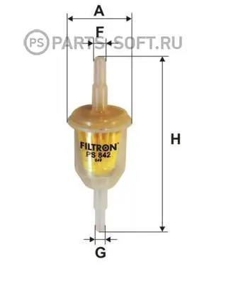 FILTRON PS842 PS 842 _ fuel filter L \ W E30/E28 Escort/Fiesta SE Ibiza Alfa Romeo 1.1-2.0 70 | Автомобили и мотоциклы